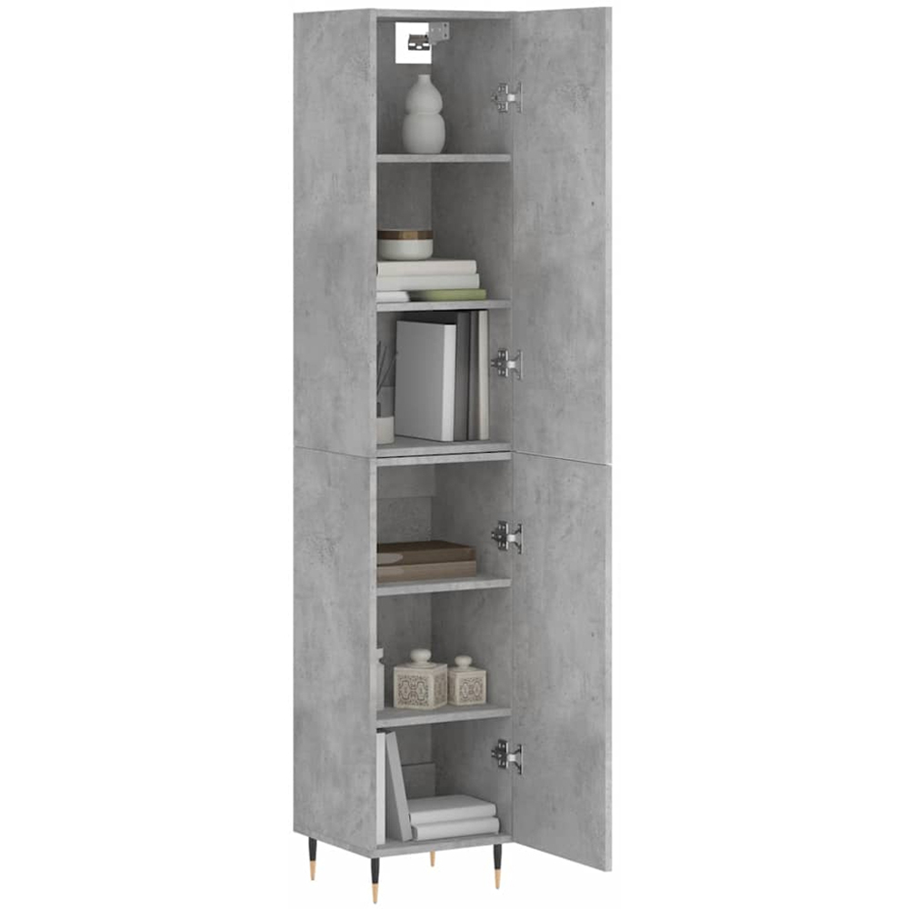 vidaXL 2 Door Concrete Grey Highboard Image 3