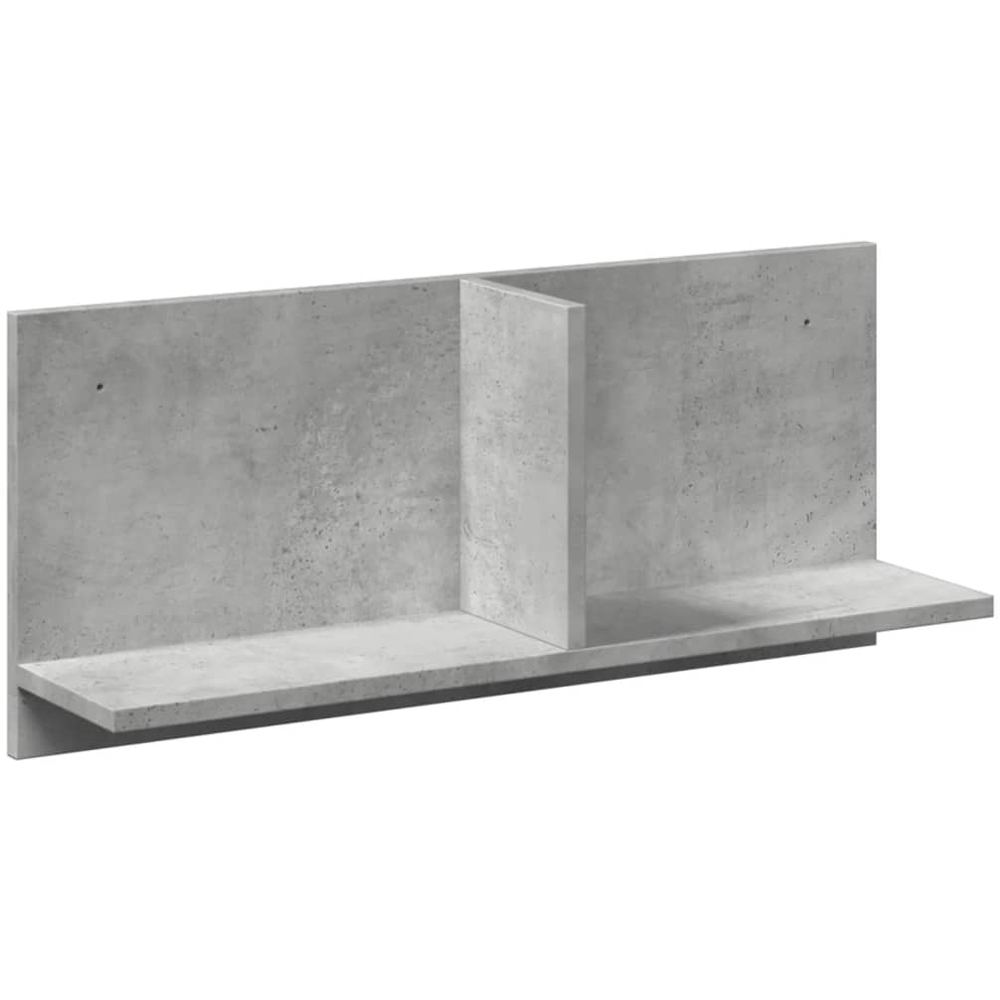 vidaXL 2 Shelf Concrete Grey Wall Cabinet Image 2