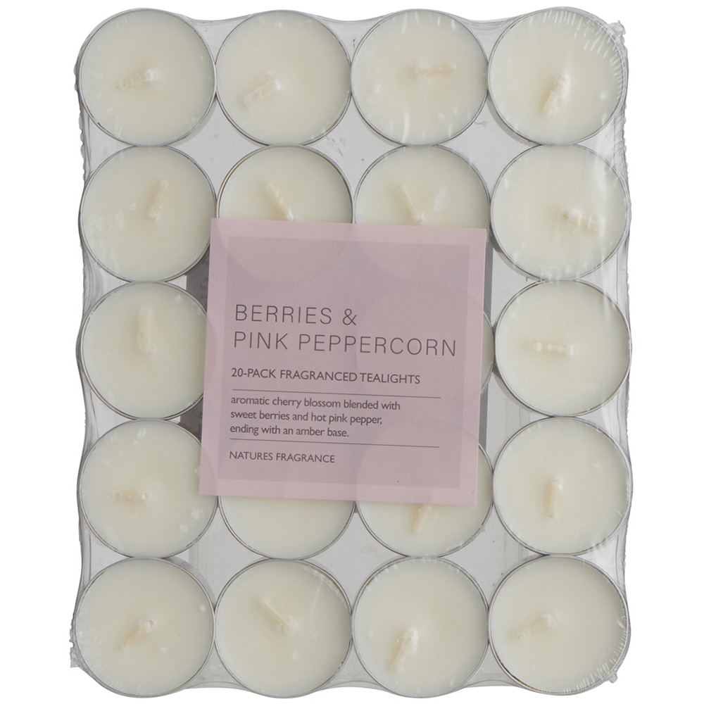 Natures Fragrance Berries and Pink Peppercorn Tealights 20 Pack Image 1