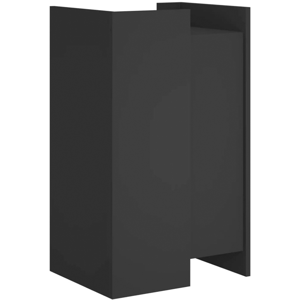 vidaXL Single Door Black Wooden Sideboard Image 6