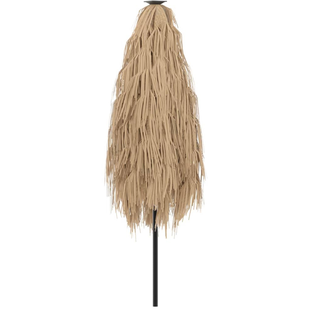 vidaXL Brown Straw Top Garden Parasol with Steel Pole 2.2m Image 5