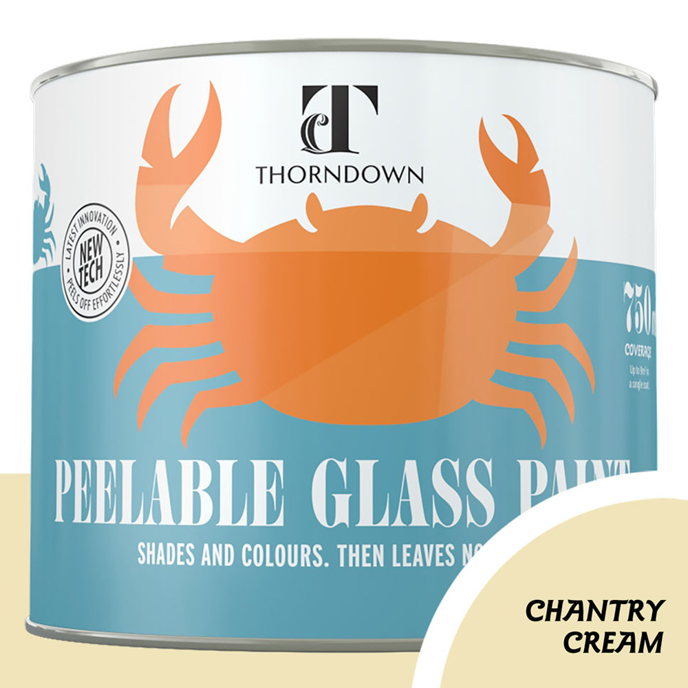 Thorndown Chantry Cream Peelable Glass Paint 750ml Image 3