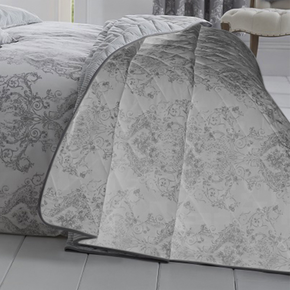 Bellissimo Home Double Grey Toile Duvet Set Image 3