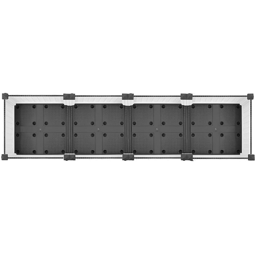 vidaXL Grey Polypropylene Raised Garden Bed 160 x 40 x 71cm Image 5
