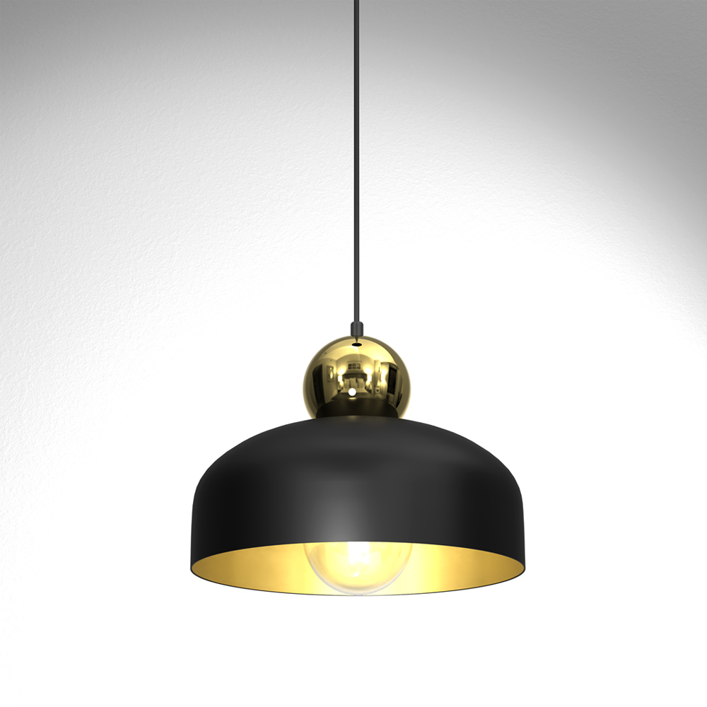 Milagro Harald Black Pendant Lamp 230V Image 2