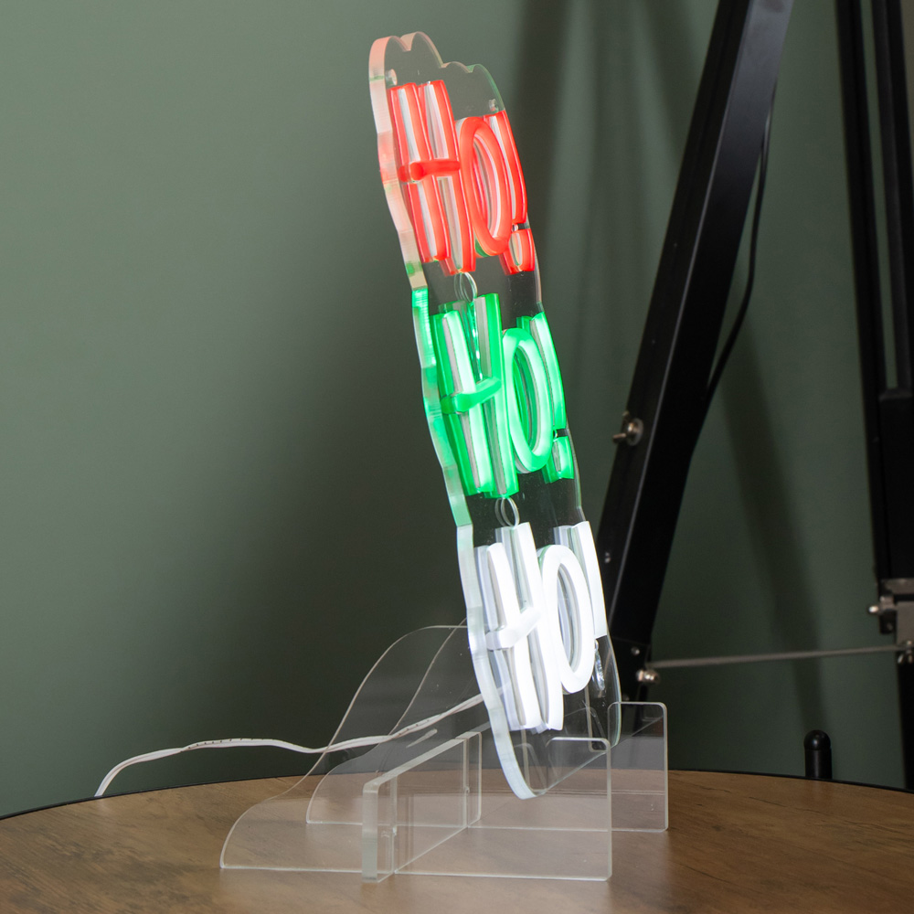 Samuel Alexander Light-Up Hanging or Freestanding Christmas Ho Ho Ho Neon Sign 29cm Image 5