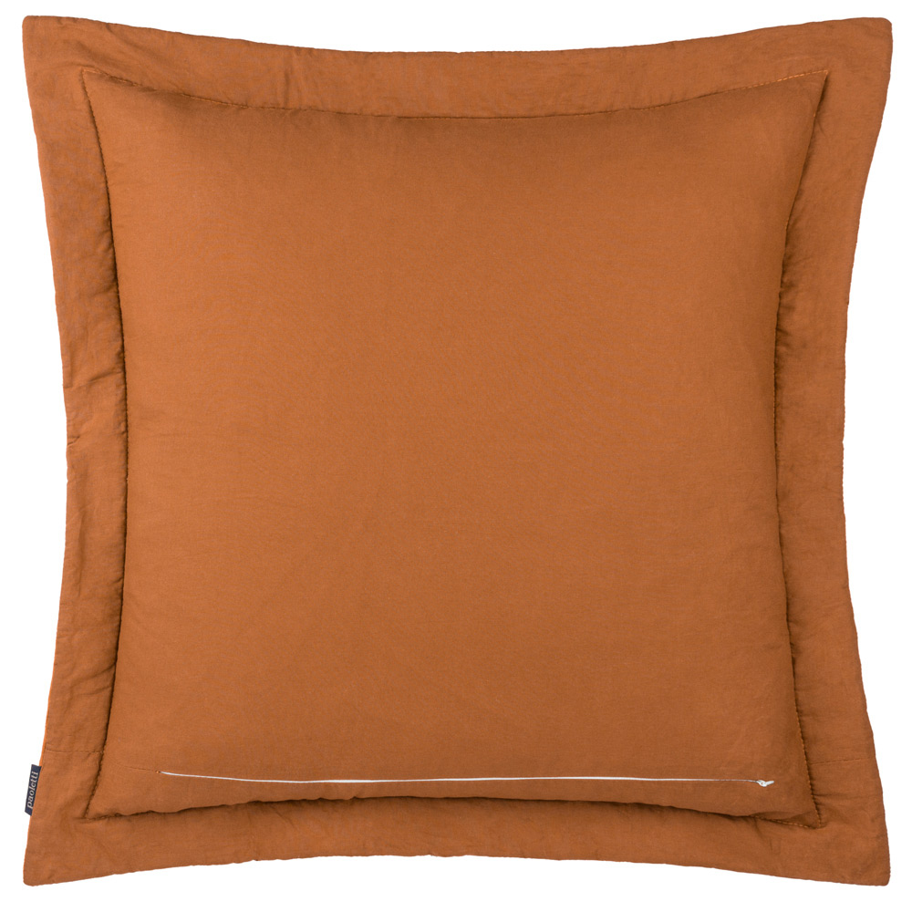 Paoletti Palmeria Rust Quilted Velvet Cushion Image 3
