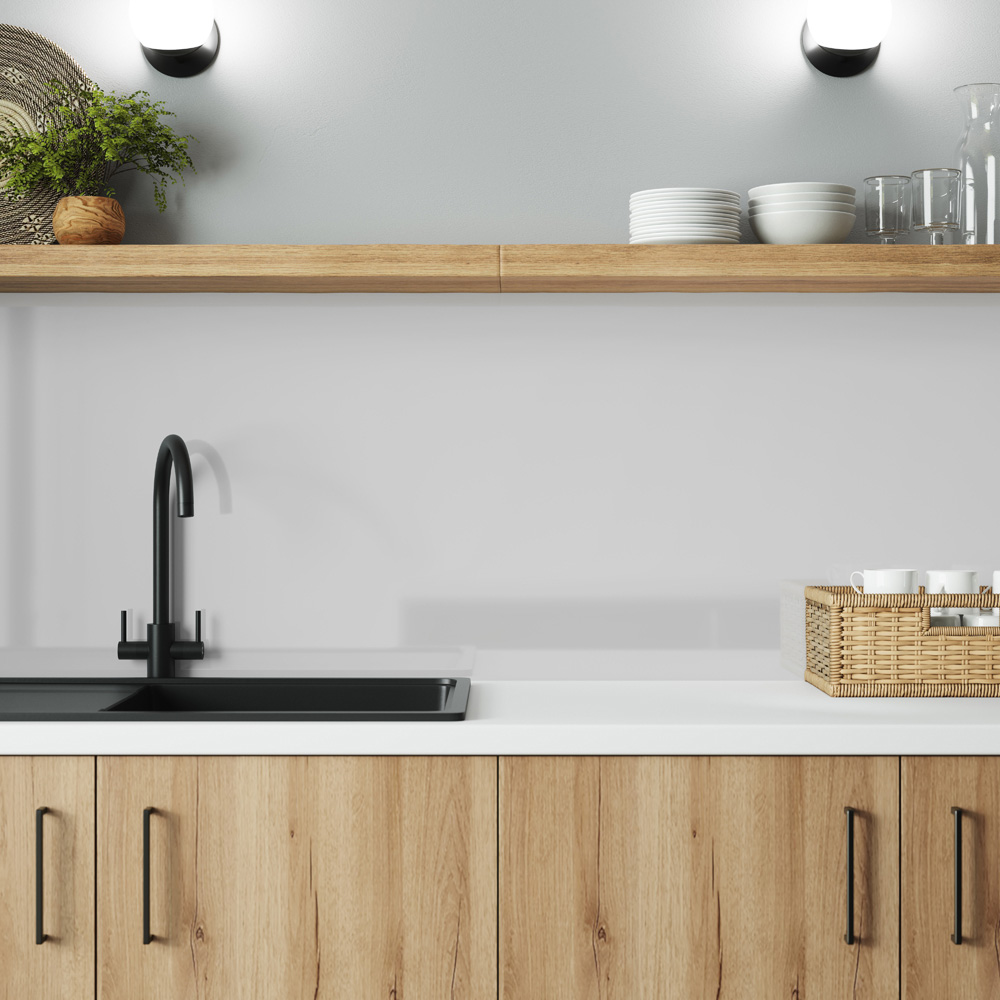 Alloy Glacier White and Neptune Blue Kitchen Splashback 3000 x 750 x 4mm Image 6