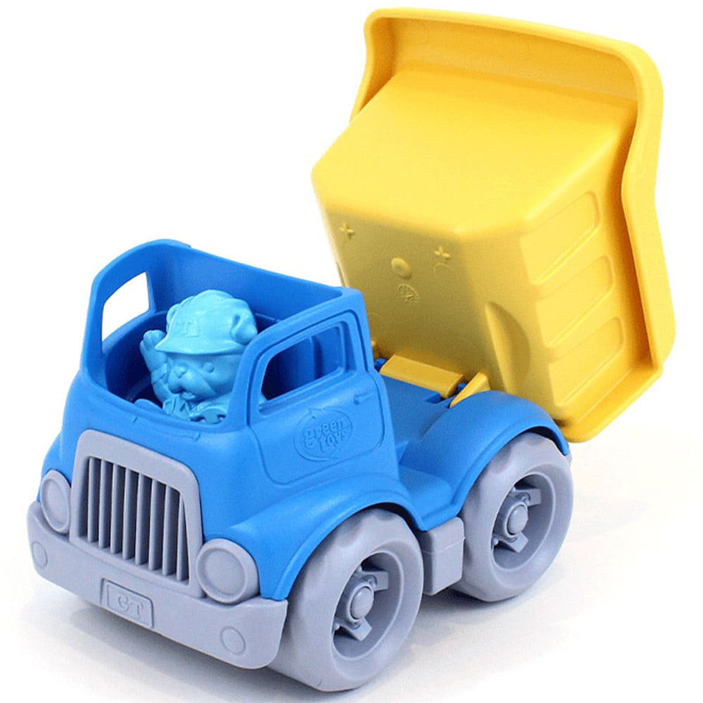 BigJigs Toys Yellow and Blue Dumper Truck Image 3