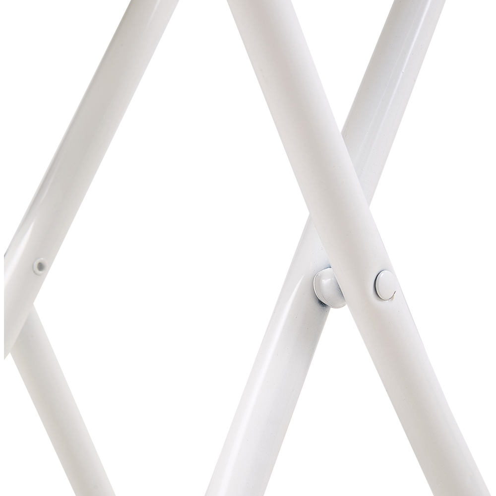 Living and Home Set of 2 White Portable Foldable Dining Chairs Image 4