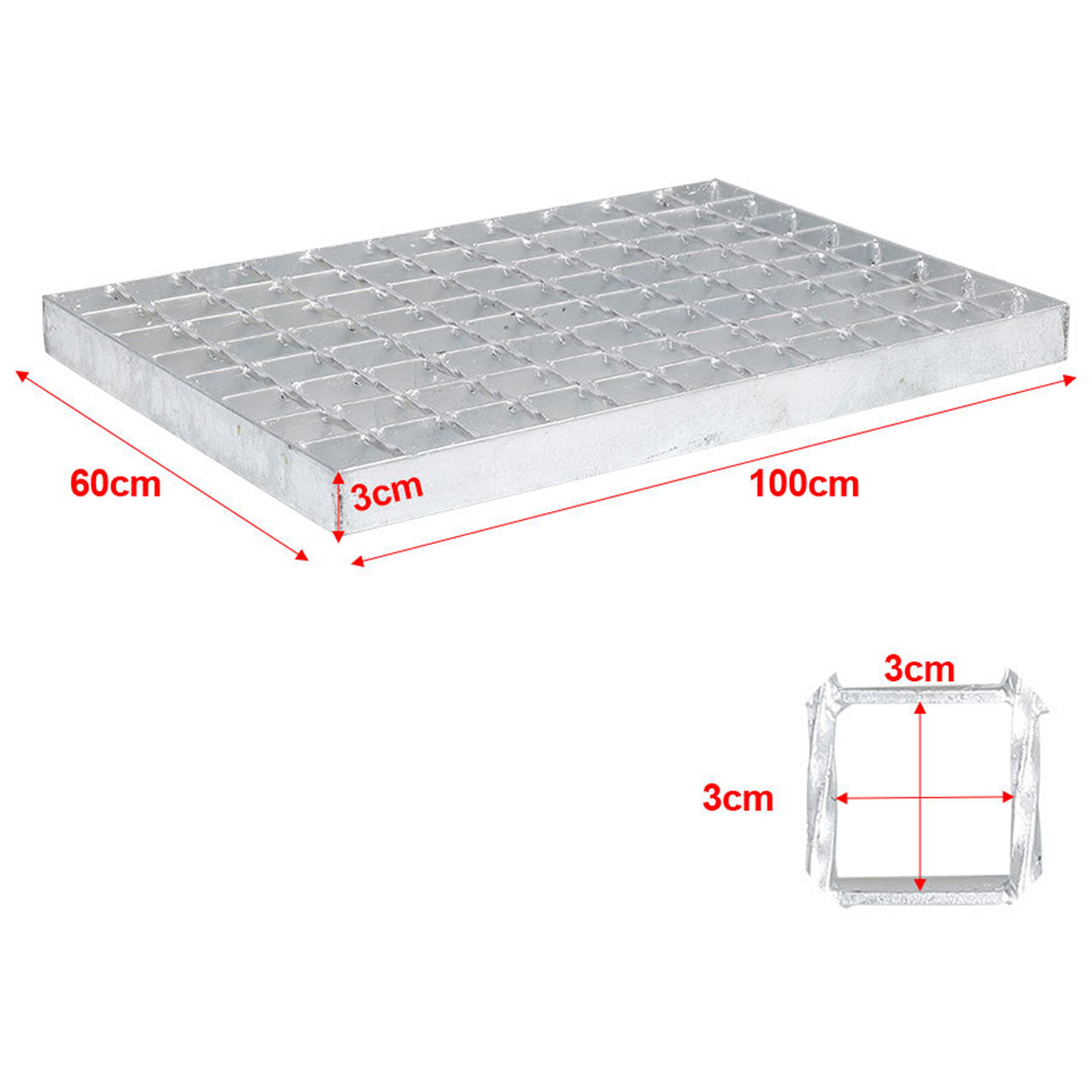 H&O Direct Galvanized Steel Drain Grate 60 x 100cm Image 4
