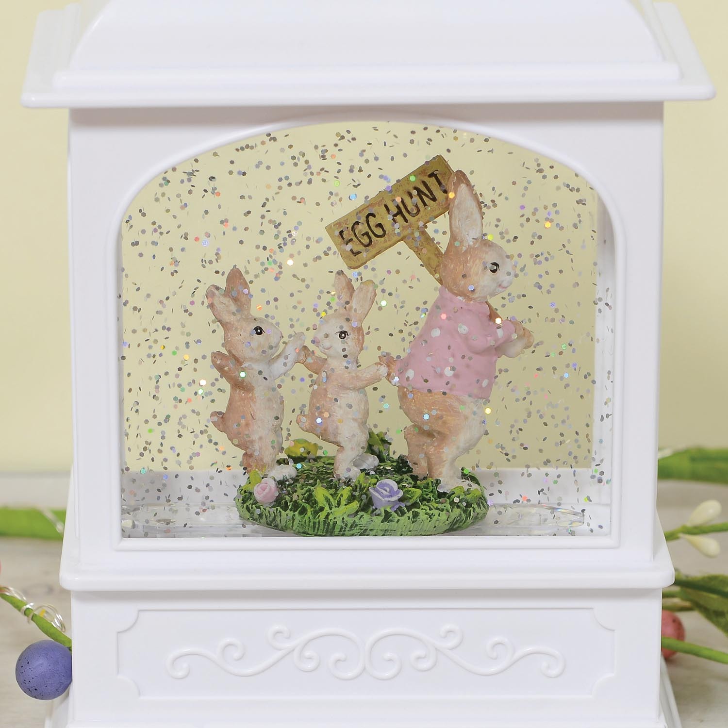 Easter LED Spinner Lantern - White Image 3