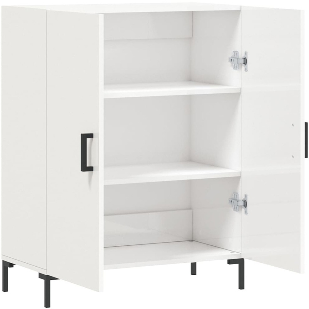 vidaXL 2 Door High Gloss White Sideboard Image 6
