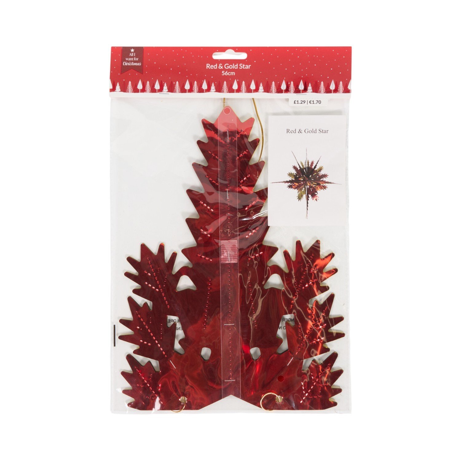Red and Gold Star Decoration Image 1