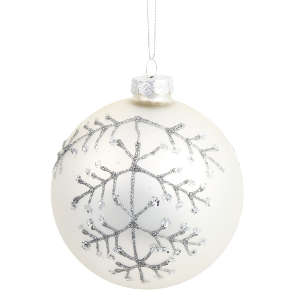 Ivory White Beaded Bauble - Ivory White Image 2