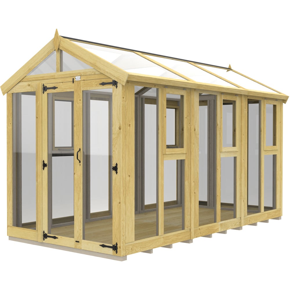 DIY Sheds Pressure Treated Tongue and Groove Timber and Glass 6 x 12ft Greenhouse Image 3