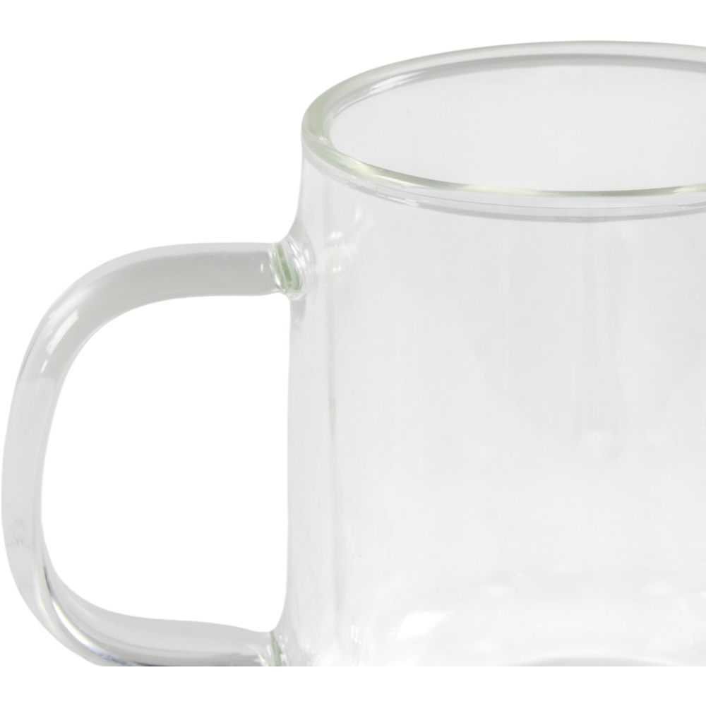 Clear Double Wall Glass Mug Image 3