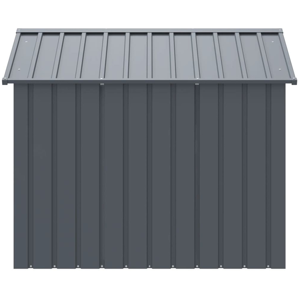 vidaXL Anthracite Galvanised Steel Dog House with Roof 117 x 153 x 123cm Image 3