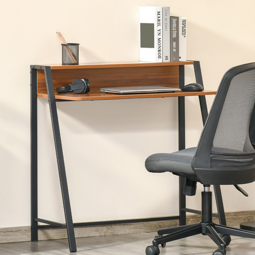 Portland Home Office Computer Writing Desk Walnut Image 1