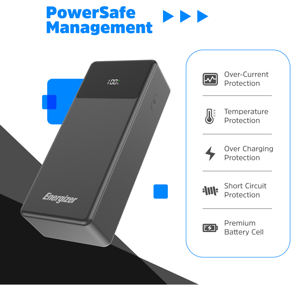 Energizer Black USB-C Notebook PD Power Bank 65W 27000mAh Image 8