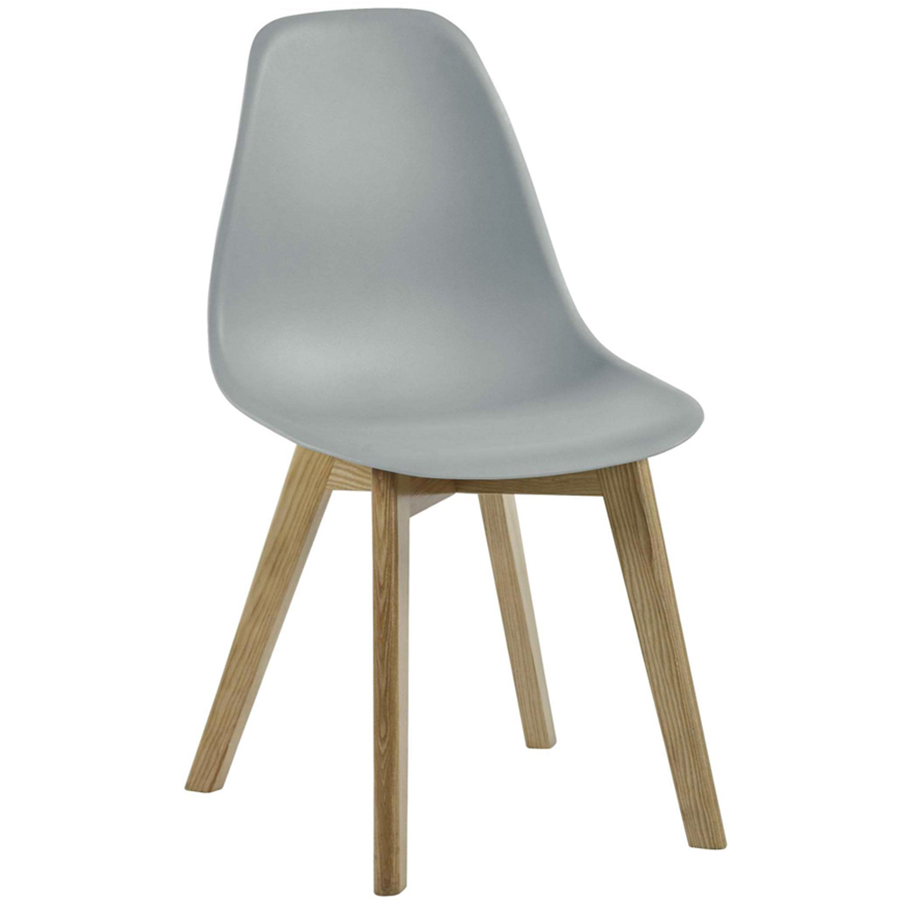 Julian Bowen Agatha Set of 2 Grey Plastic Dining Chair Image 4