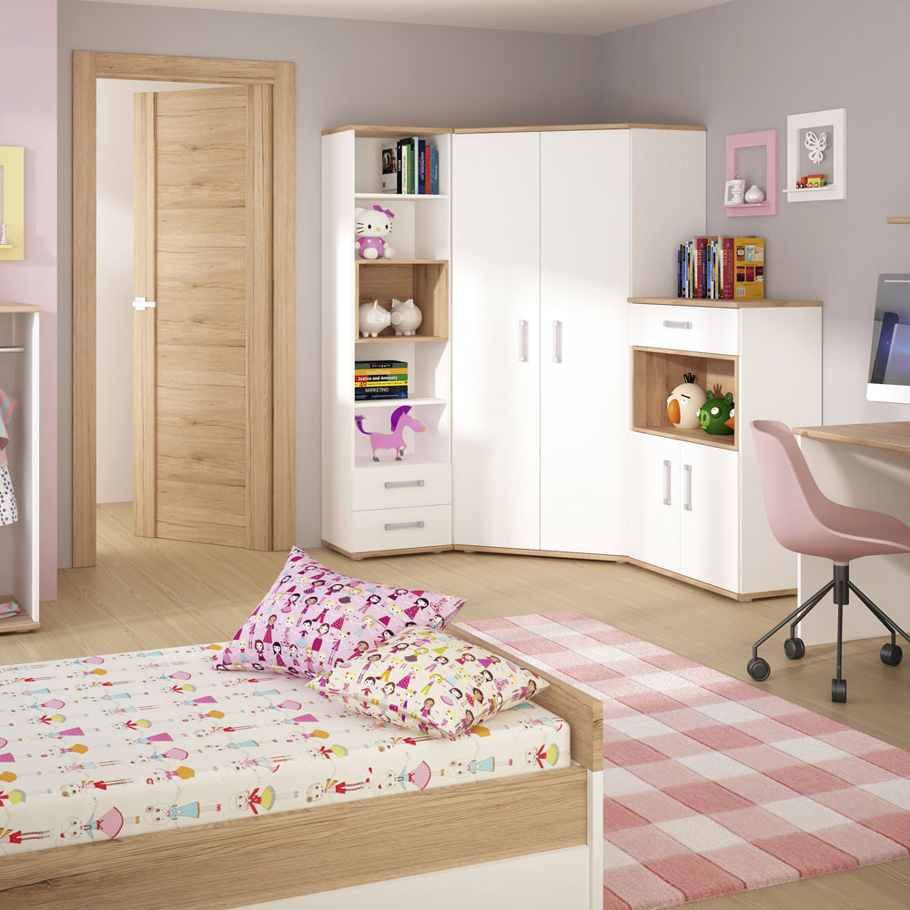 Florence 4KIDS Single Drawer Bedside Cabinet with Opalino Handles Image 6