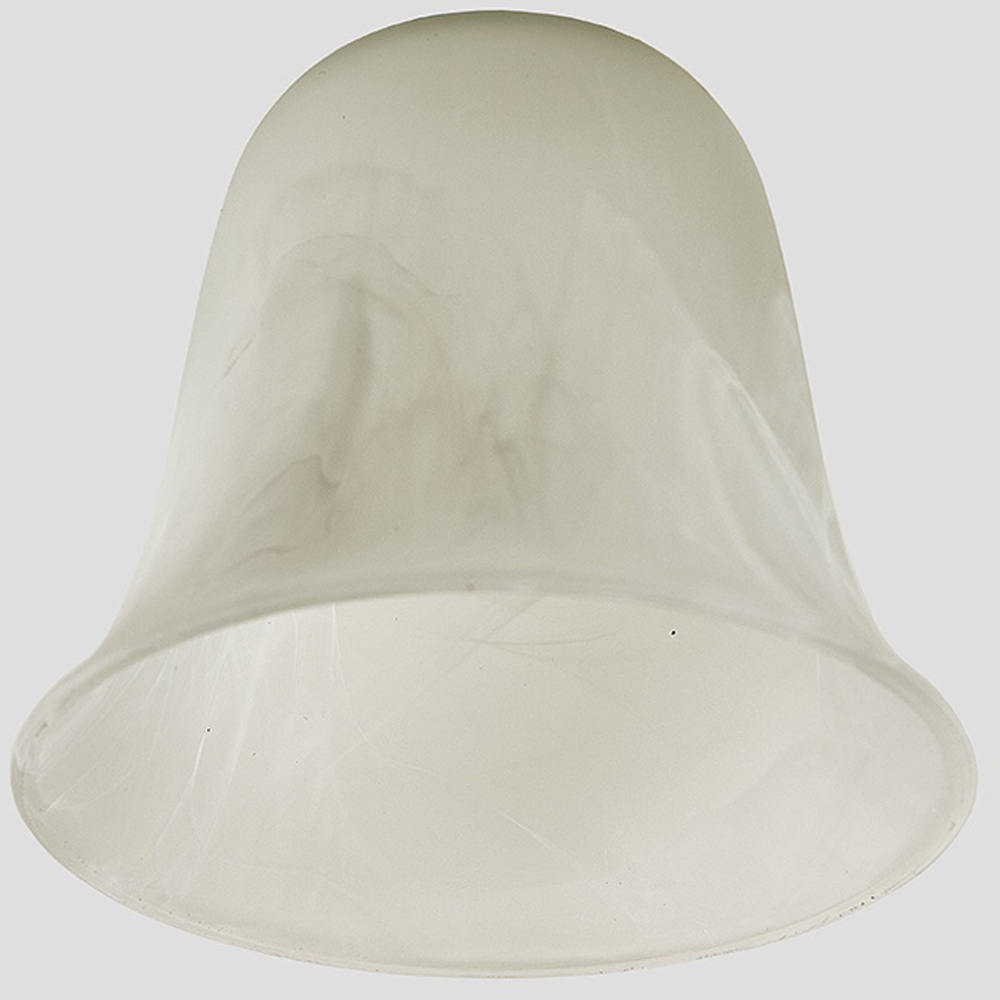 ValueLights 3 Pack Marble Effect Bell Shape Glass Lamp Shades Set 15cm Image 3