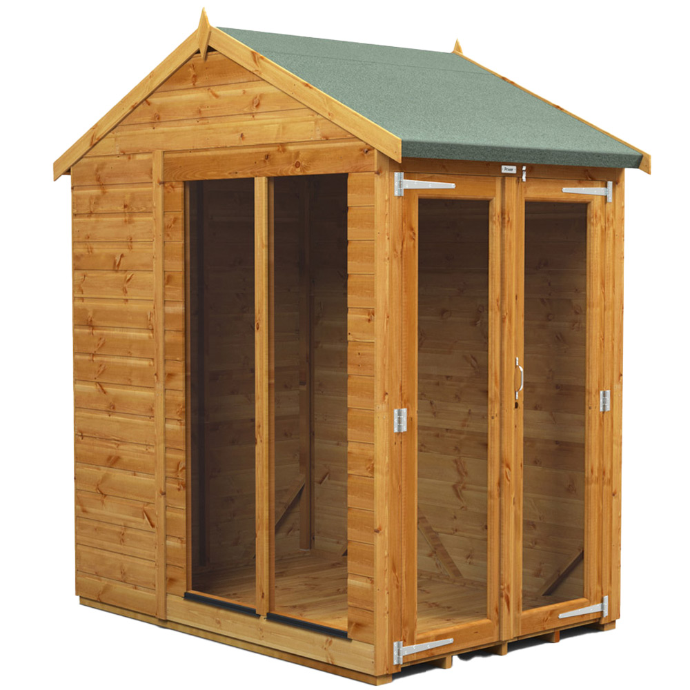 Power Sheds 4 x 6ft Double Door Apex Traditional Summerhouse Image 1
