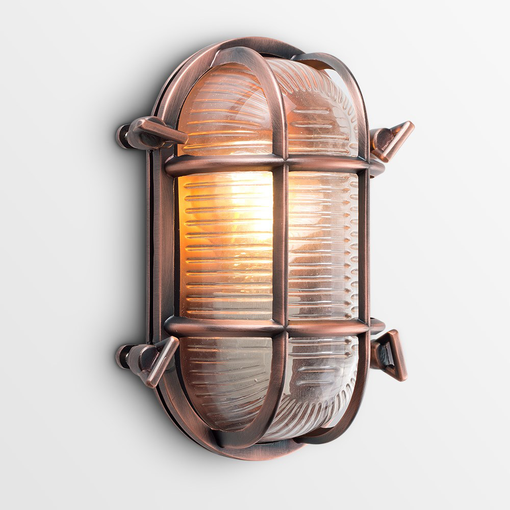 ValueLights Bow Copper Outdoor Wall Bulkhead Light Image 4