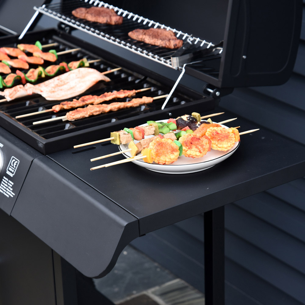Outsunny Black 4 + 1 Burner Deluxe Gas BBQ Grill Image 4
