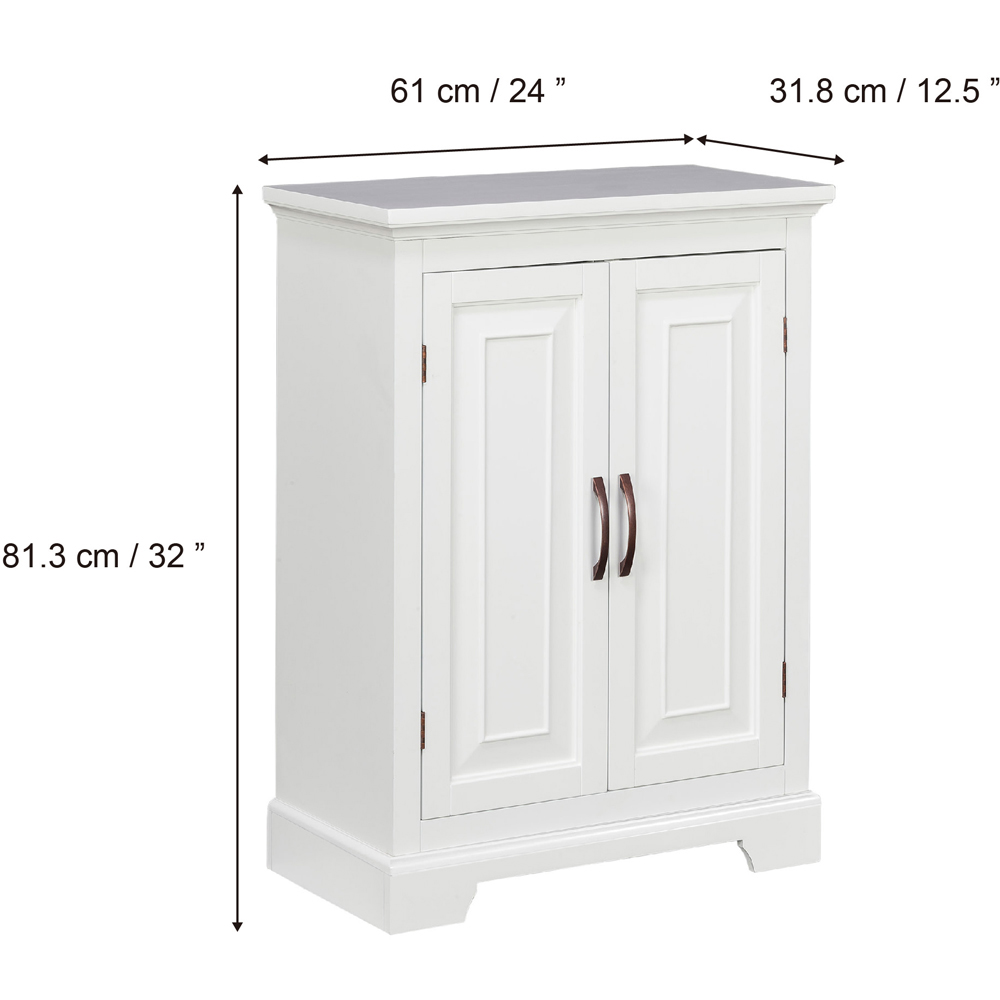 Teamson Home St James 2 Door White Freestanding Floor Cabinet Image 9