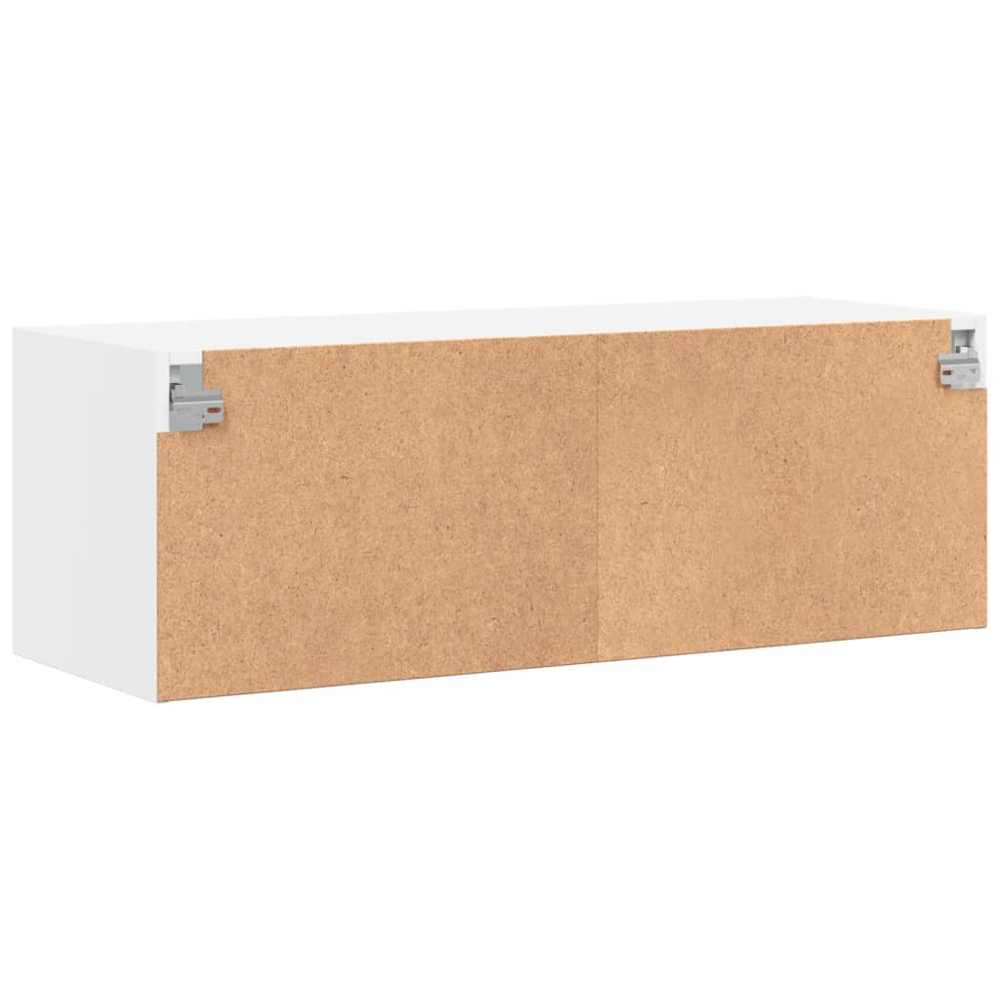 vidaXL 3 Door White Glass Wall Cabinet Image 8