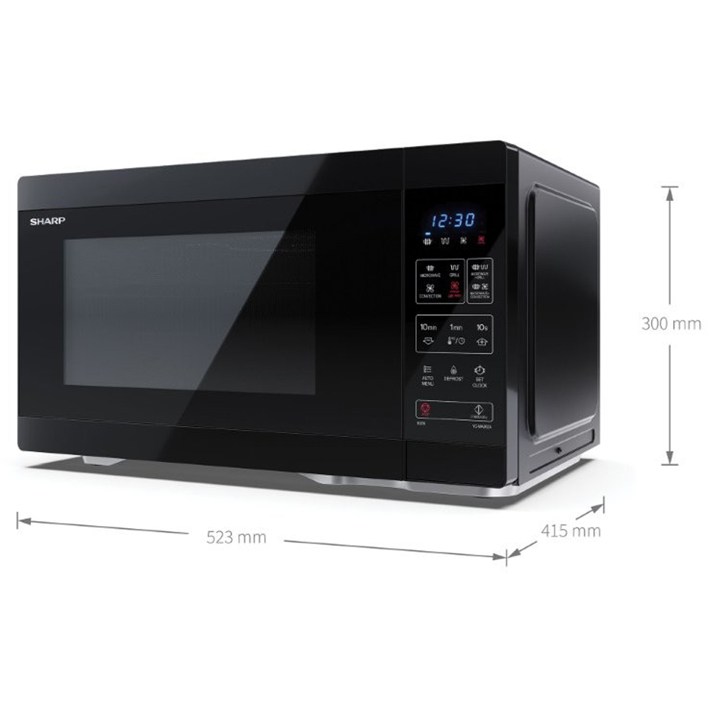 Sharp SP2622 Black 26L Combination Microwave Oven with Grill and Air Fry 900W Image 8