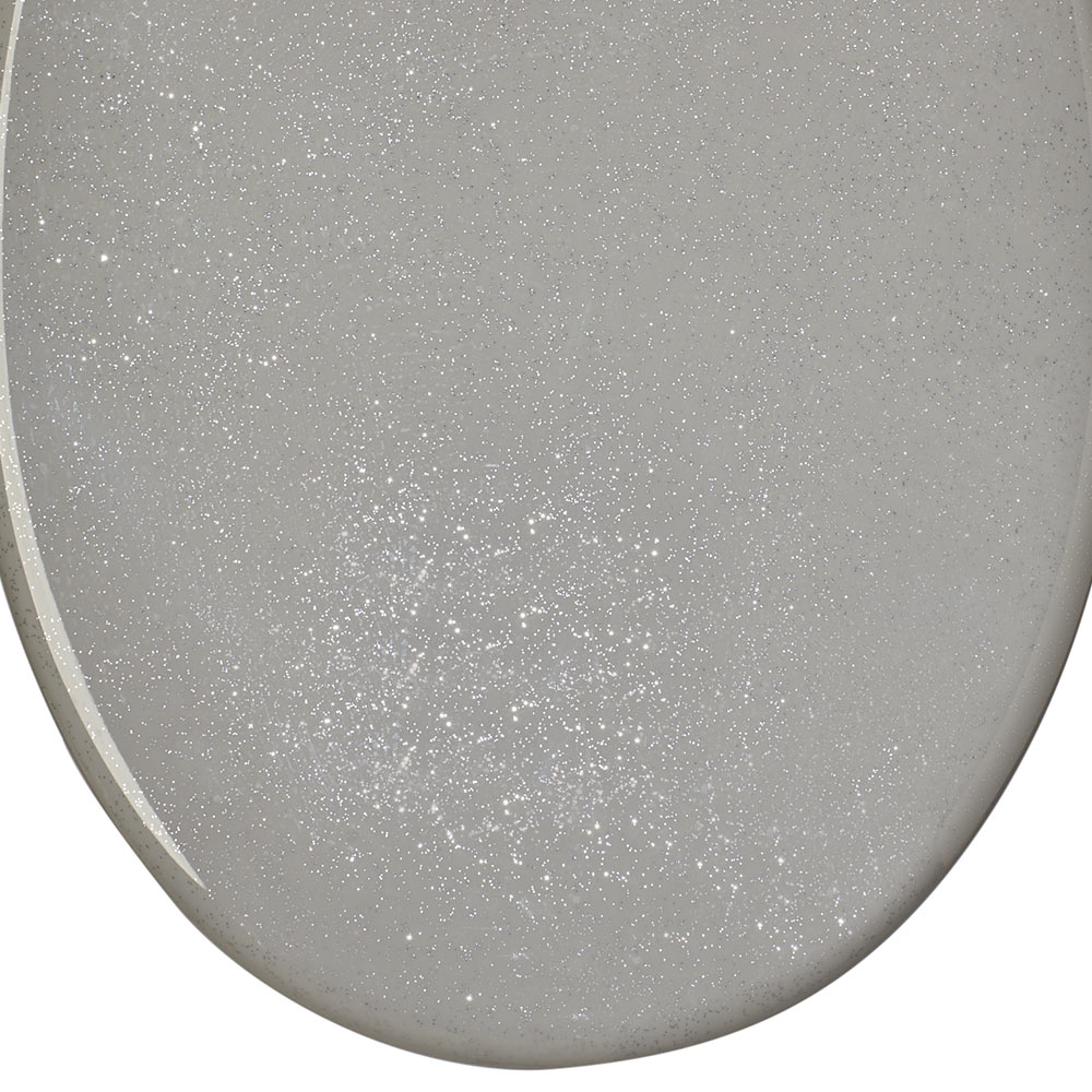 Wilko Grey Glitter Toilet Seat Image 6
