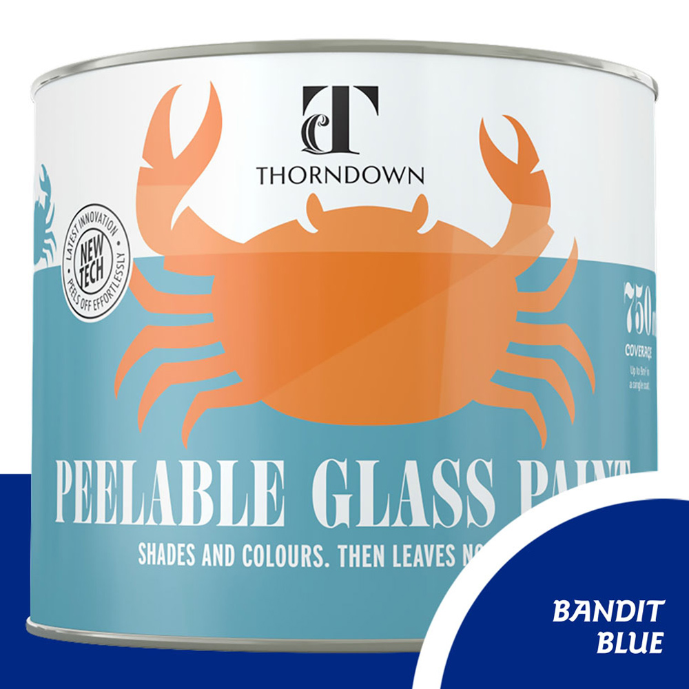 Thorndown Bandit Blue Peelable Glass Paint 750ml Image 3