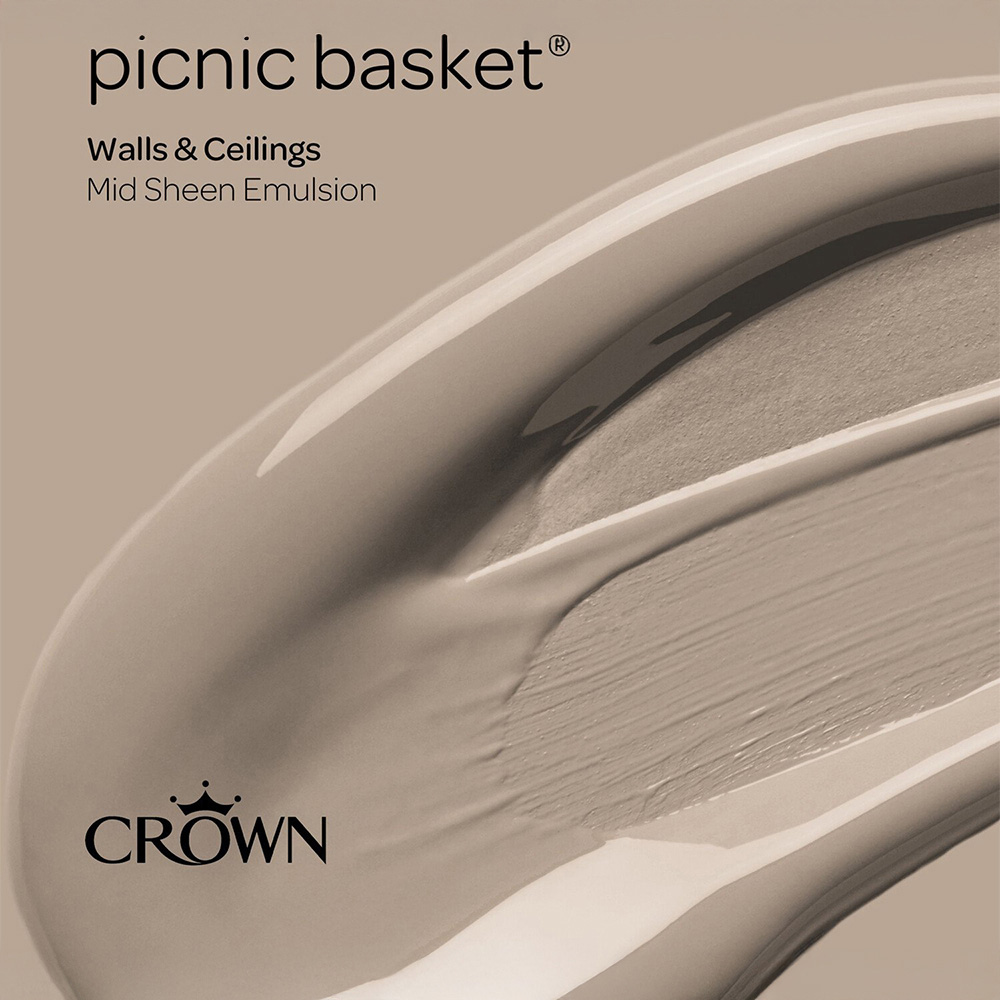 Crown Walls and Ceilings Mid Sheen Emulsion Picnic Basket 2.5l Image 4