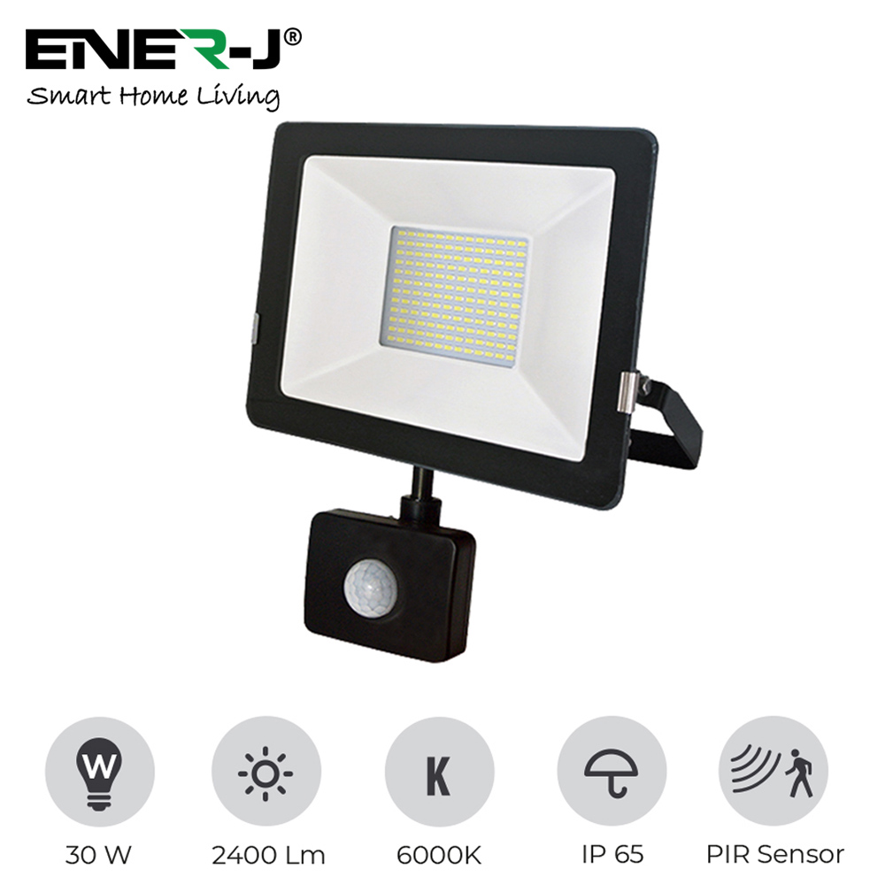 ENER-J 6000k 30W Slim LED Floodlight with PIR Sensor Image 4
