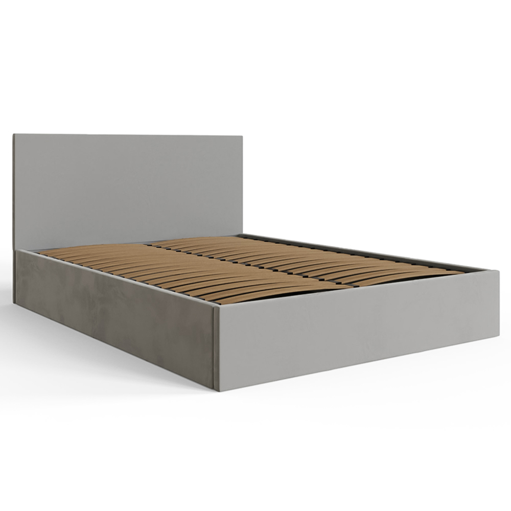 GFW Small Double Charcoal Grey Velvet End Lift Ottoman Bed Image 4