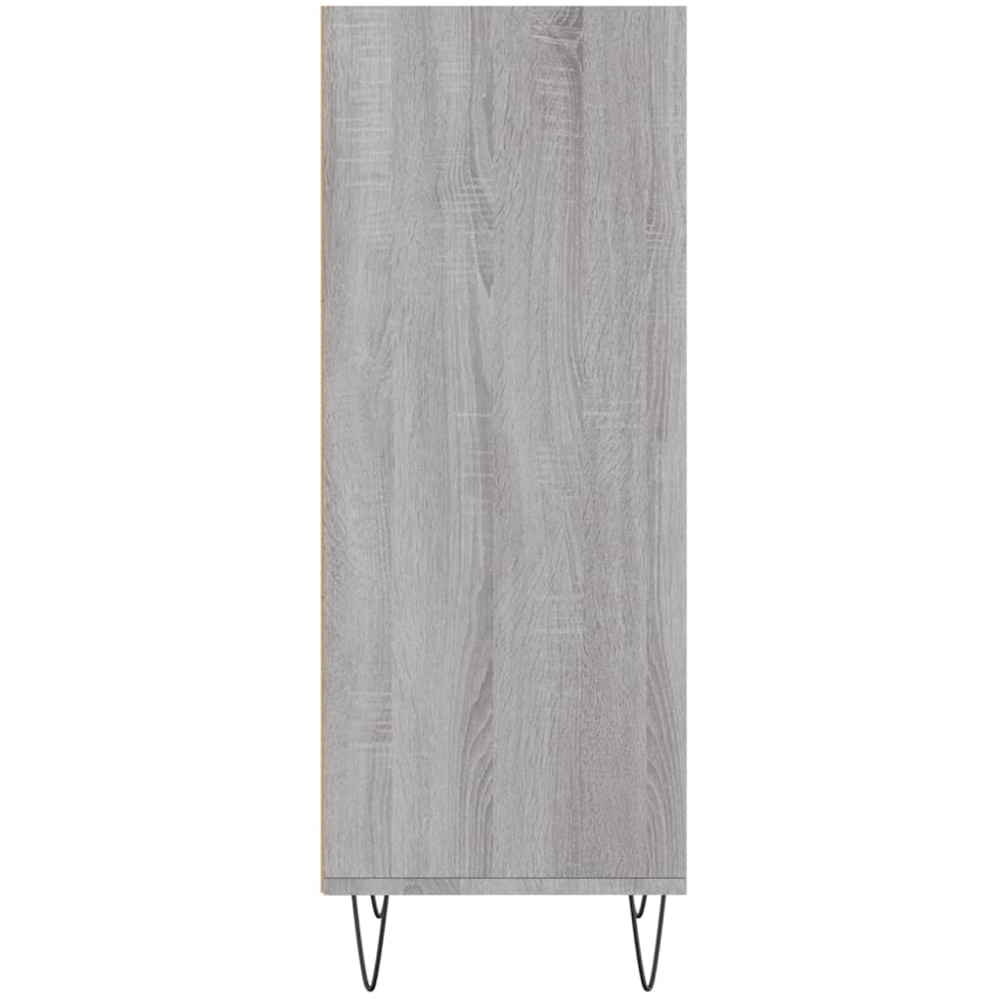 vidaXL 3 Shelf Grey Sonoma Wooden Sideboard Image 5