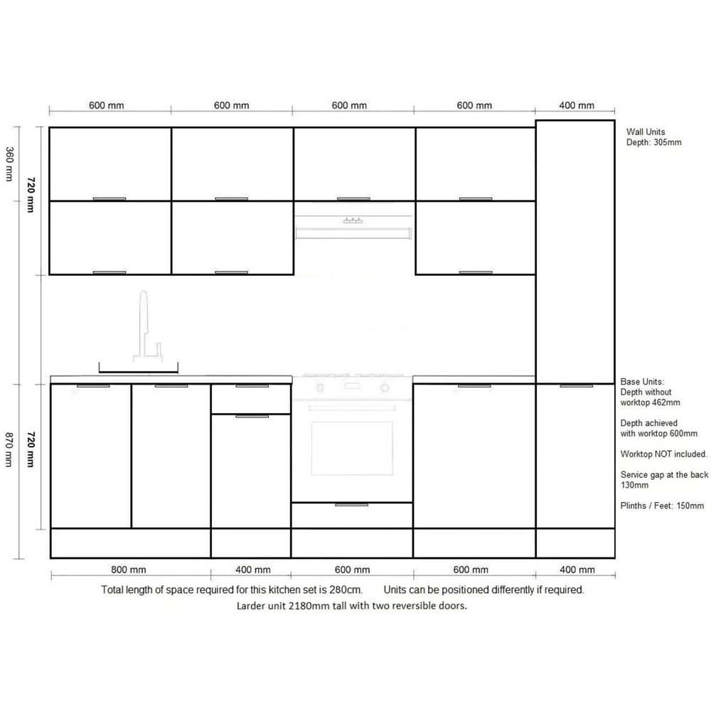 Impact Furniture Star Light Grey Gloss Kitchen Cabinet Set of 12 Image 9