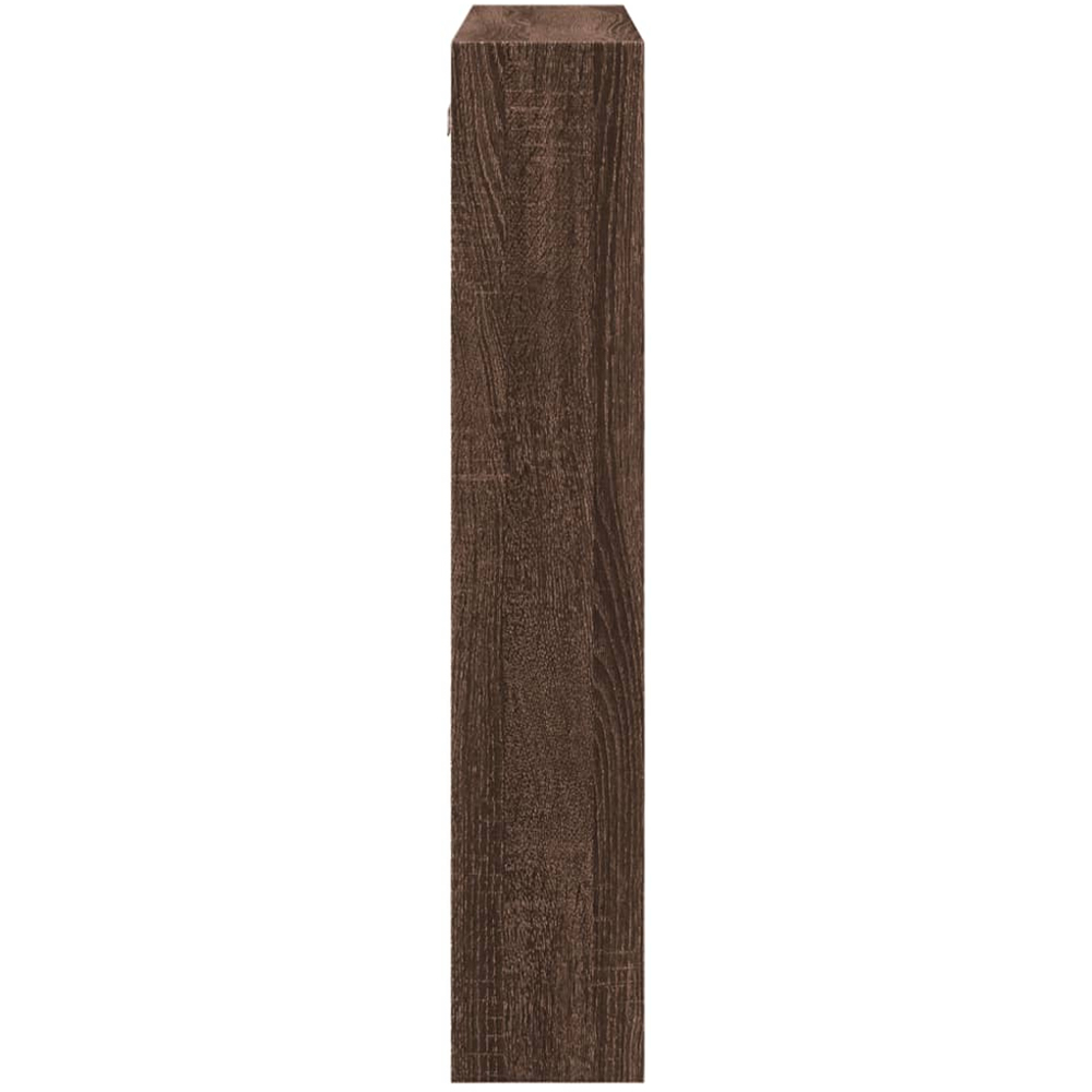 vidaXL 5 Shelf Brown Oak Wall Cabinet Image 4
