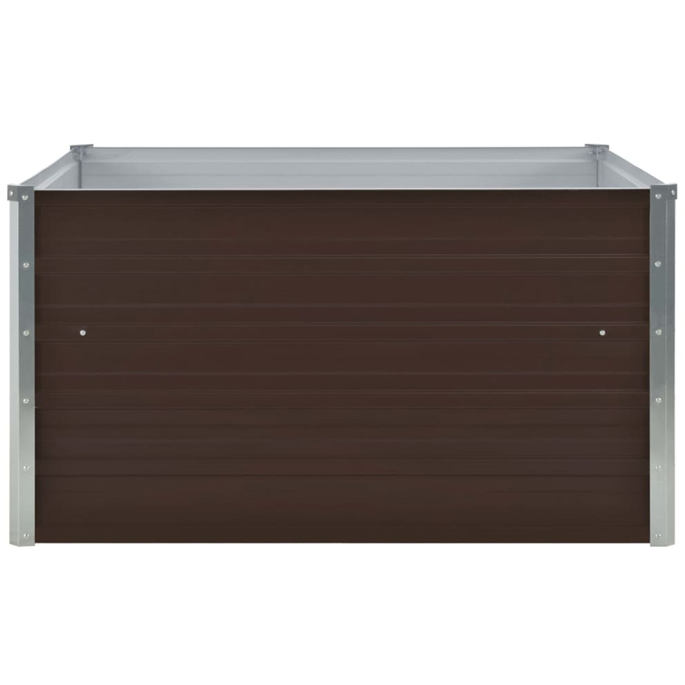 vidaXL Brown Galvanised Steel Raised Garden Bed 45 x 100 x 100cm Image 3