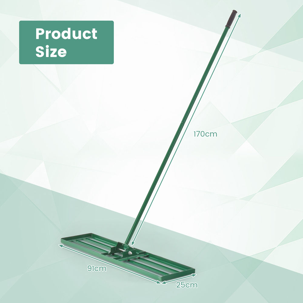 Costway Lawn Levelling Rak with Ergonomic Handle 91 x 25cm Image 9