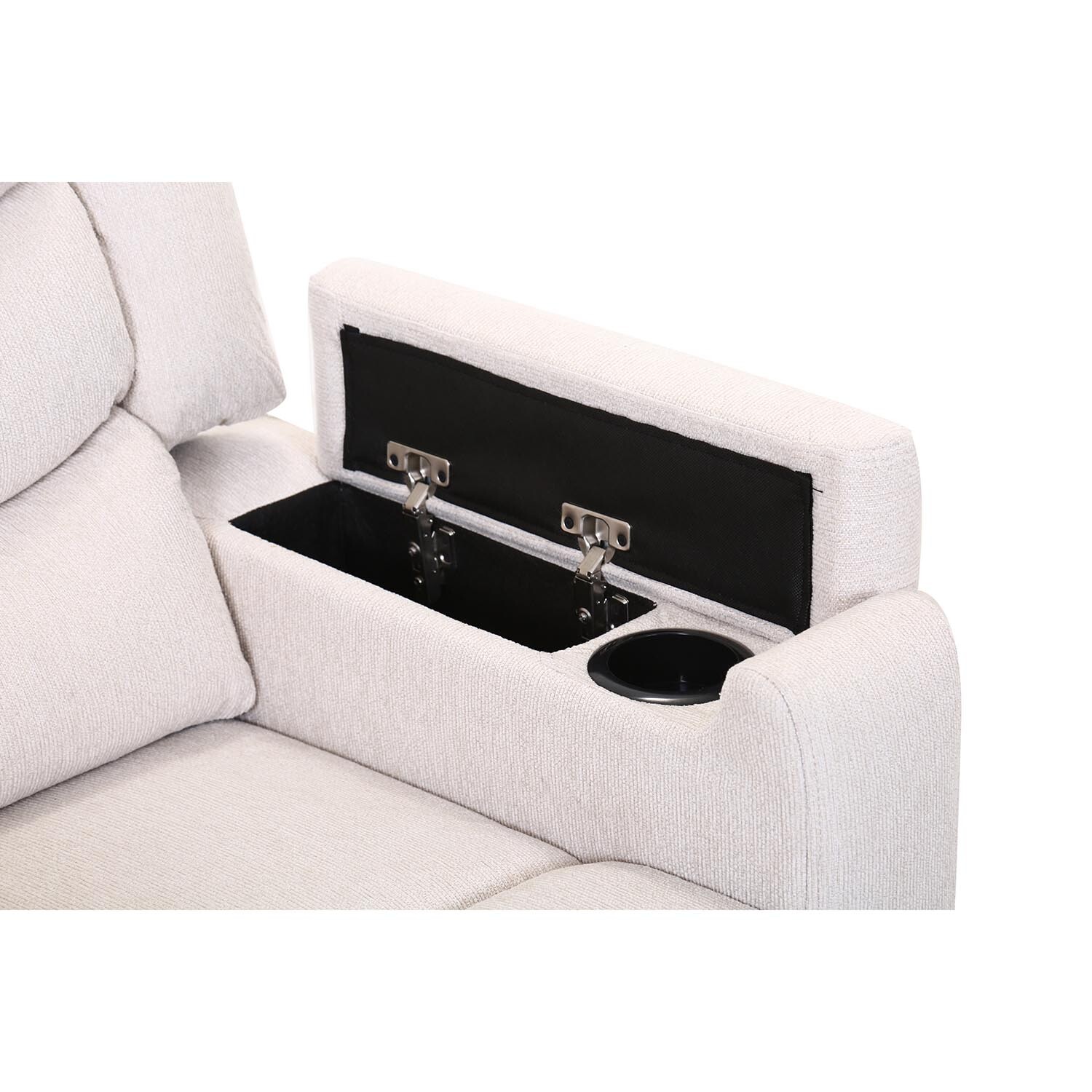 Heritage 3 Seater Ivory Manual Recliner Sofa Image 7