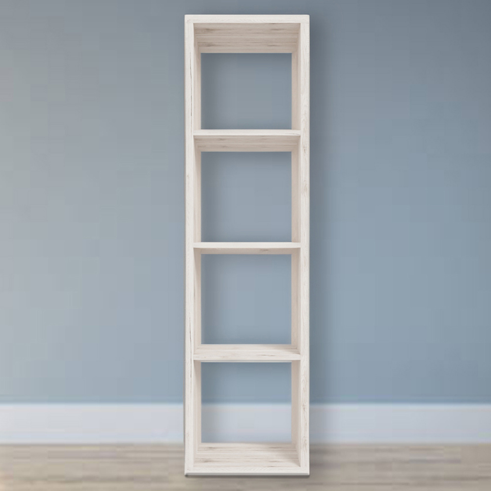 Florence Mauro 4 Shelf Sand Oak Bookshelf Image 1