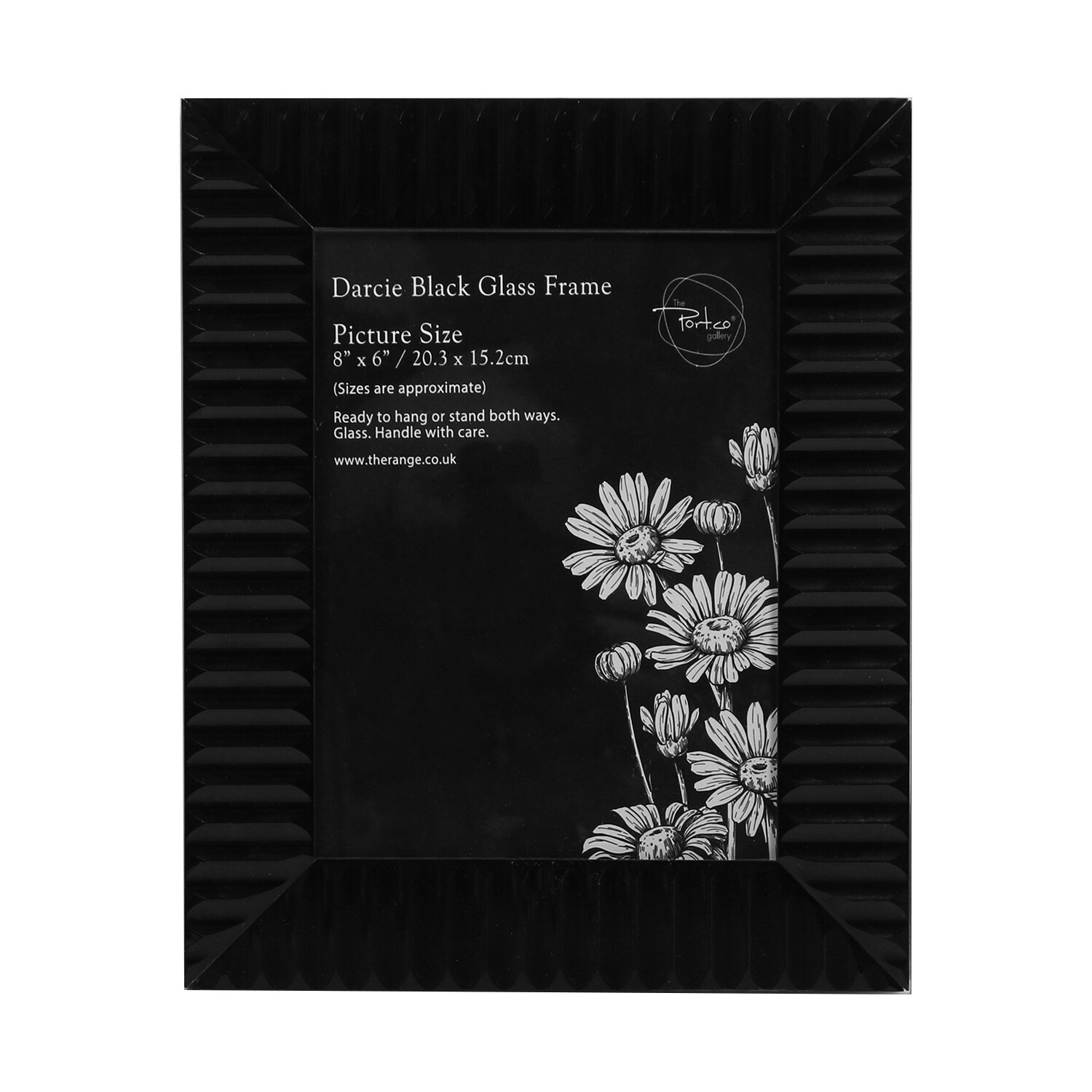 Darcie Glass Frame - Black / 8x6in Image