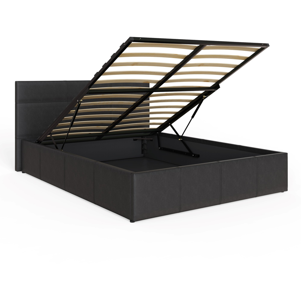 GFW King Size Black End Lift Ottoman Bed Image 6