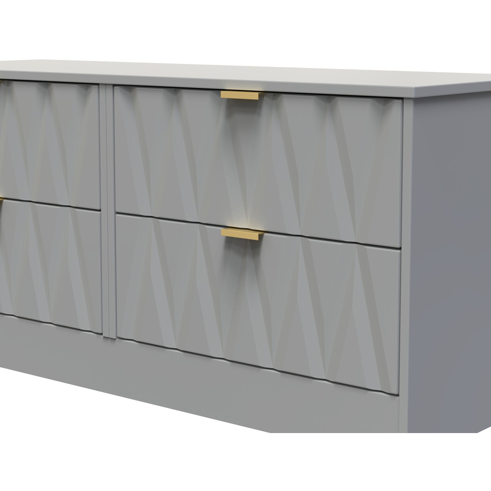 Crowndale Las Vegas 4 Drawer Dusk Grey Chest of Drawers Ready Assembled Image 5