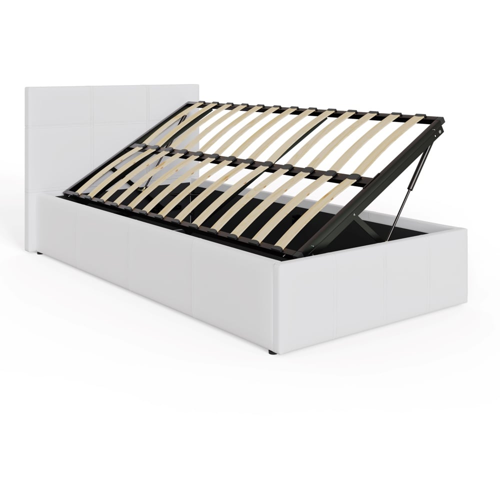 GFW Single White Side Lift Ottoman Bed Image 6