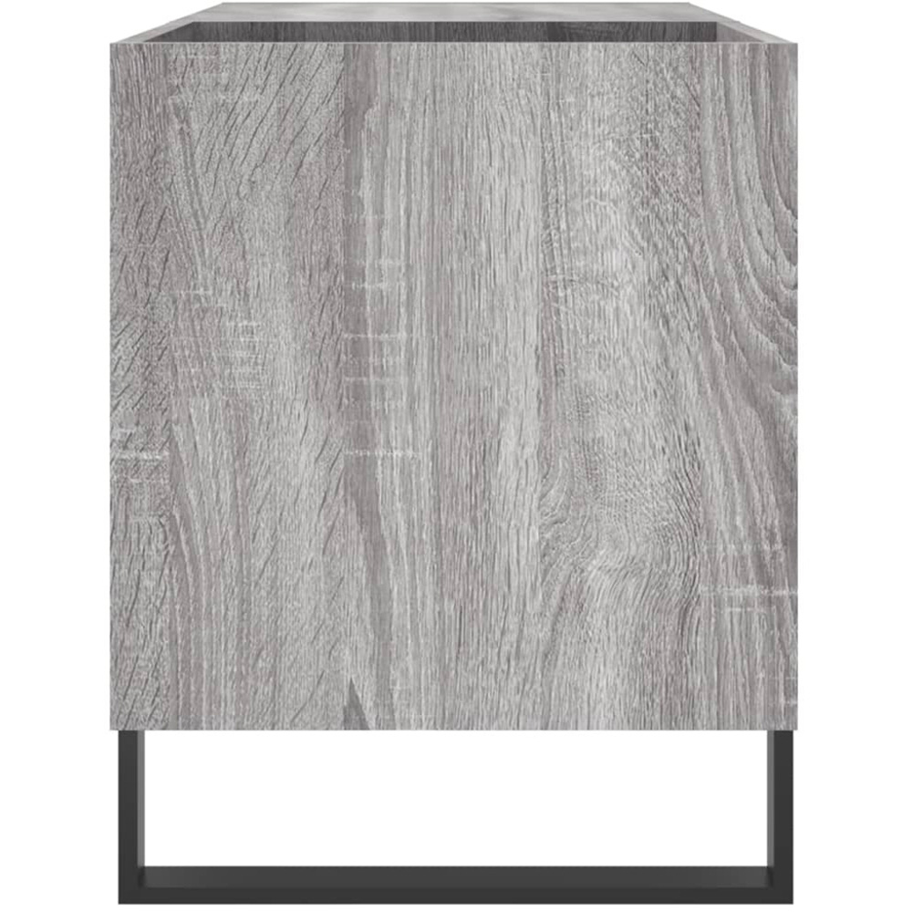 vidaXL 2 Shelf Grey Sonoma Record Cabinet Image 5